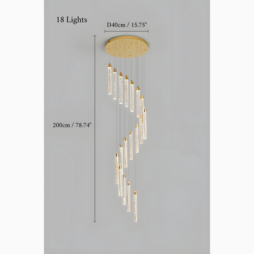 Varazze | Shimmering Magic Gold Crystal Pendant Lighting