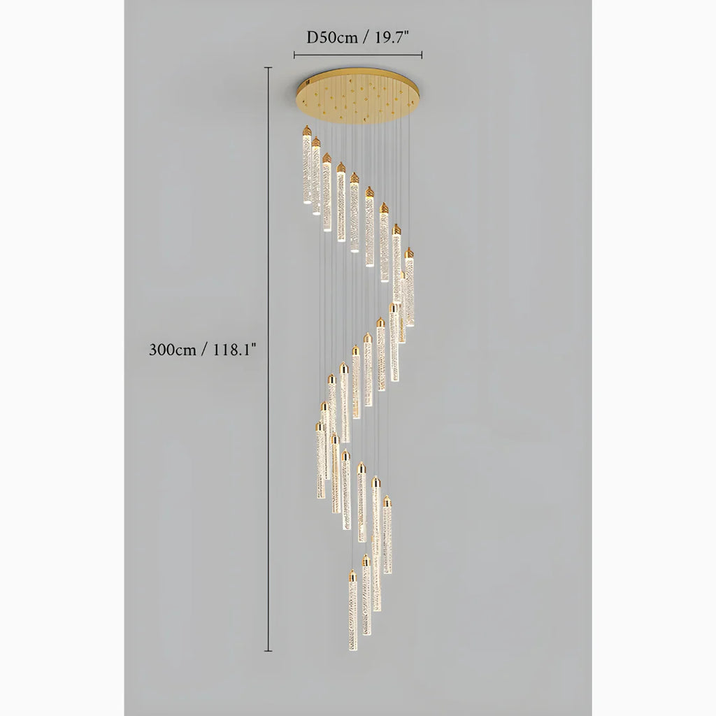 Varazze | Shimmering Magic Gold Crystal Pendant Lighting