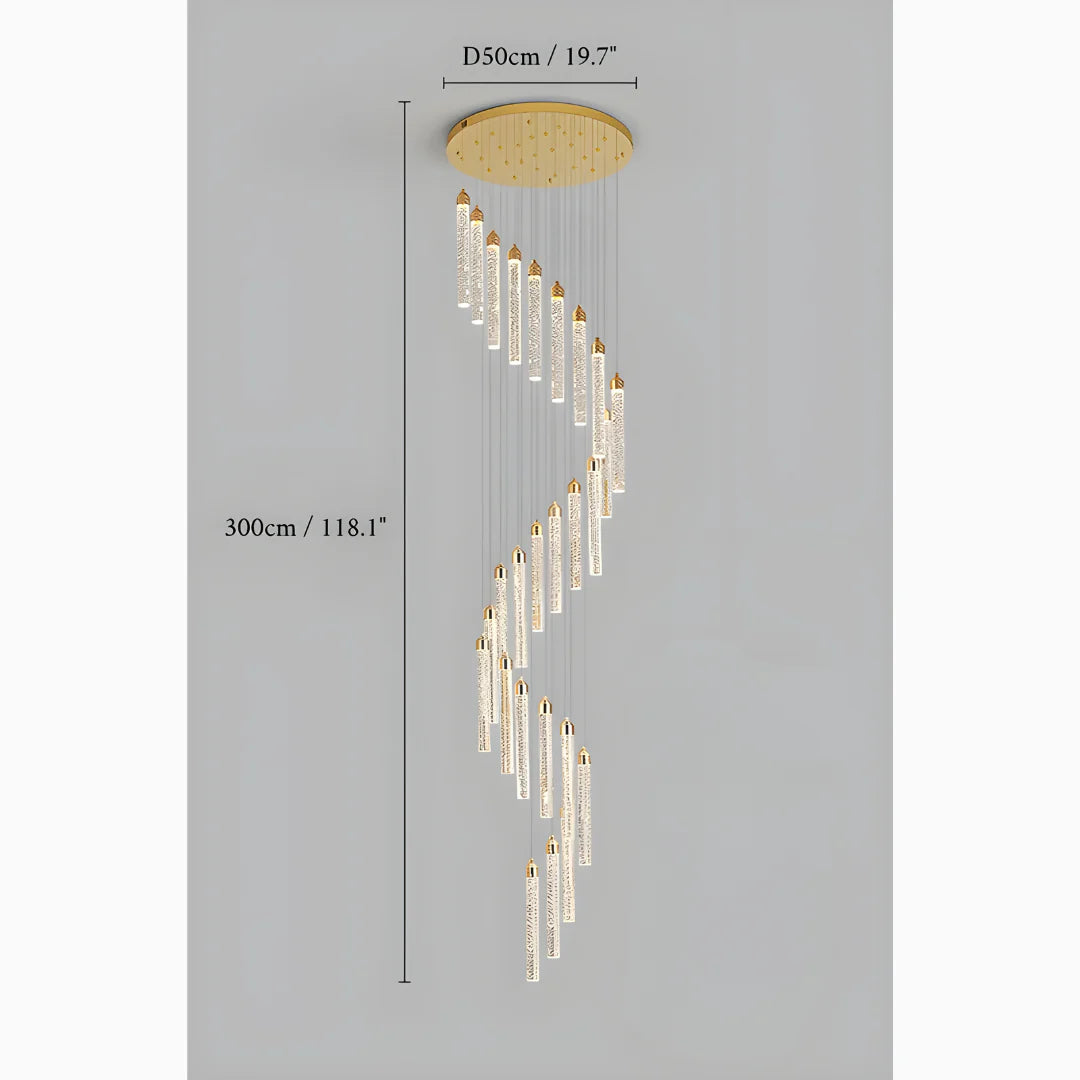 Varazze | Shimmering Magic Gold Crystal Pendant Lighting