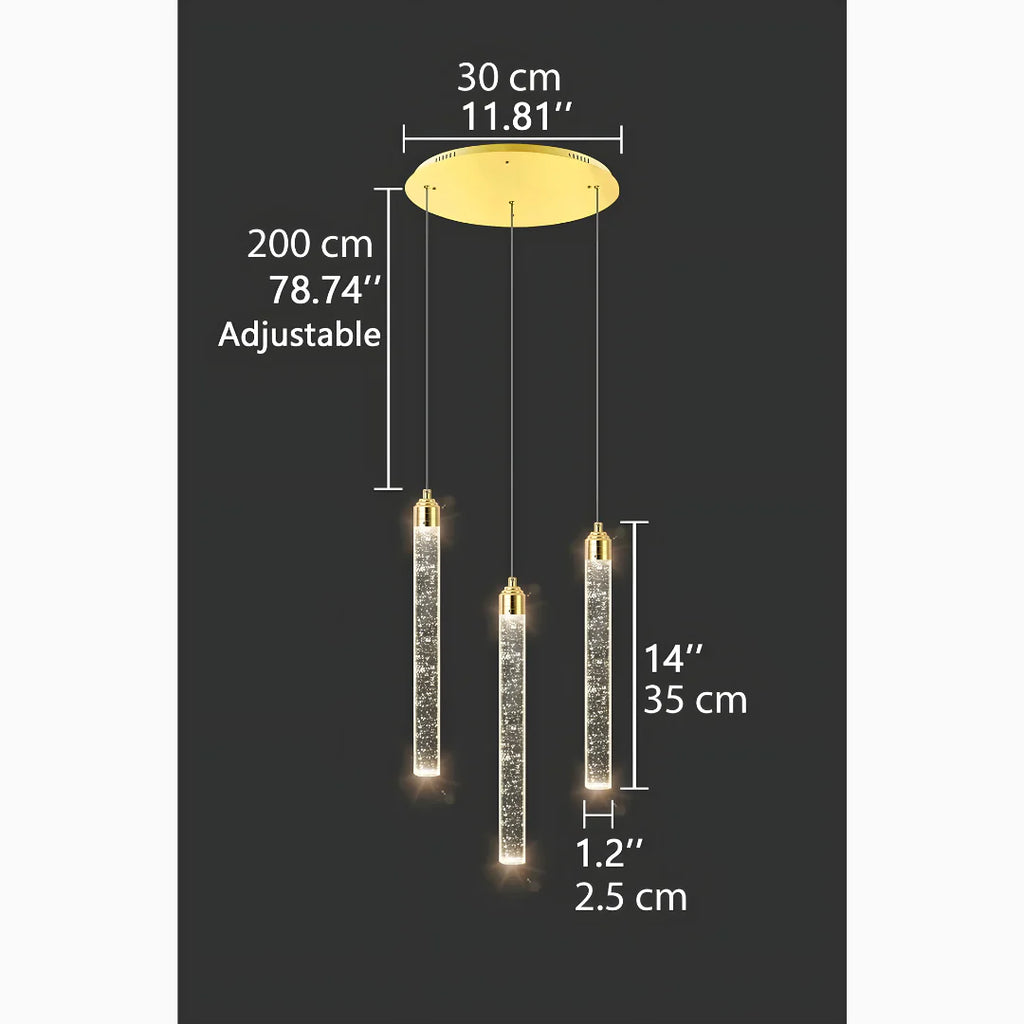 Varazze | Shimmering Magic Gold Crystal Pendant Lighting