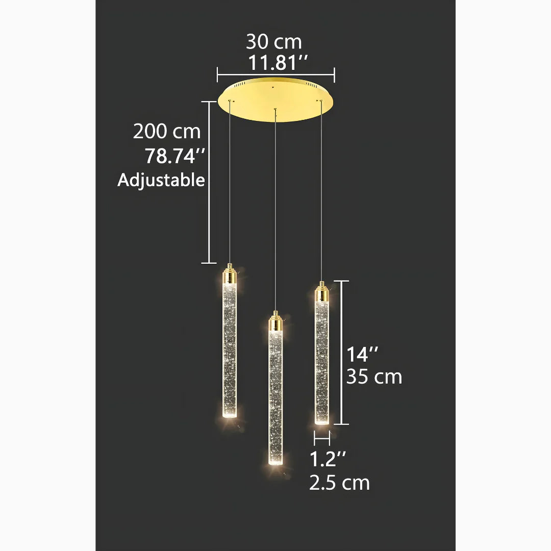 Varazze | Shimmering Magic Gold Crystal Pendant Lighting