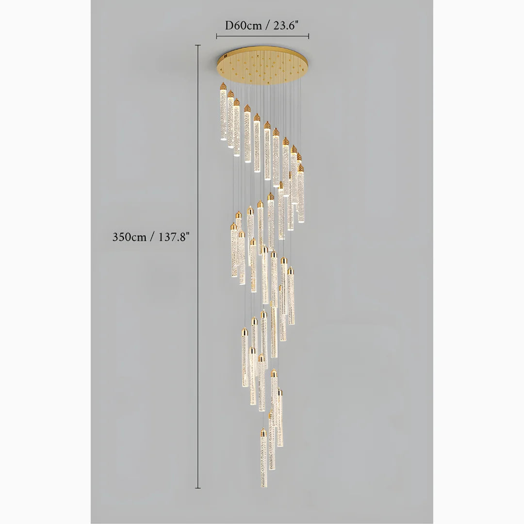 Varazze | Shimmering Magic Gold Crystal Pendant Lighting