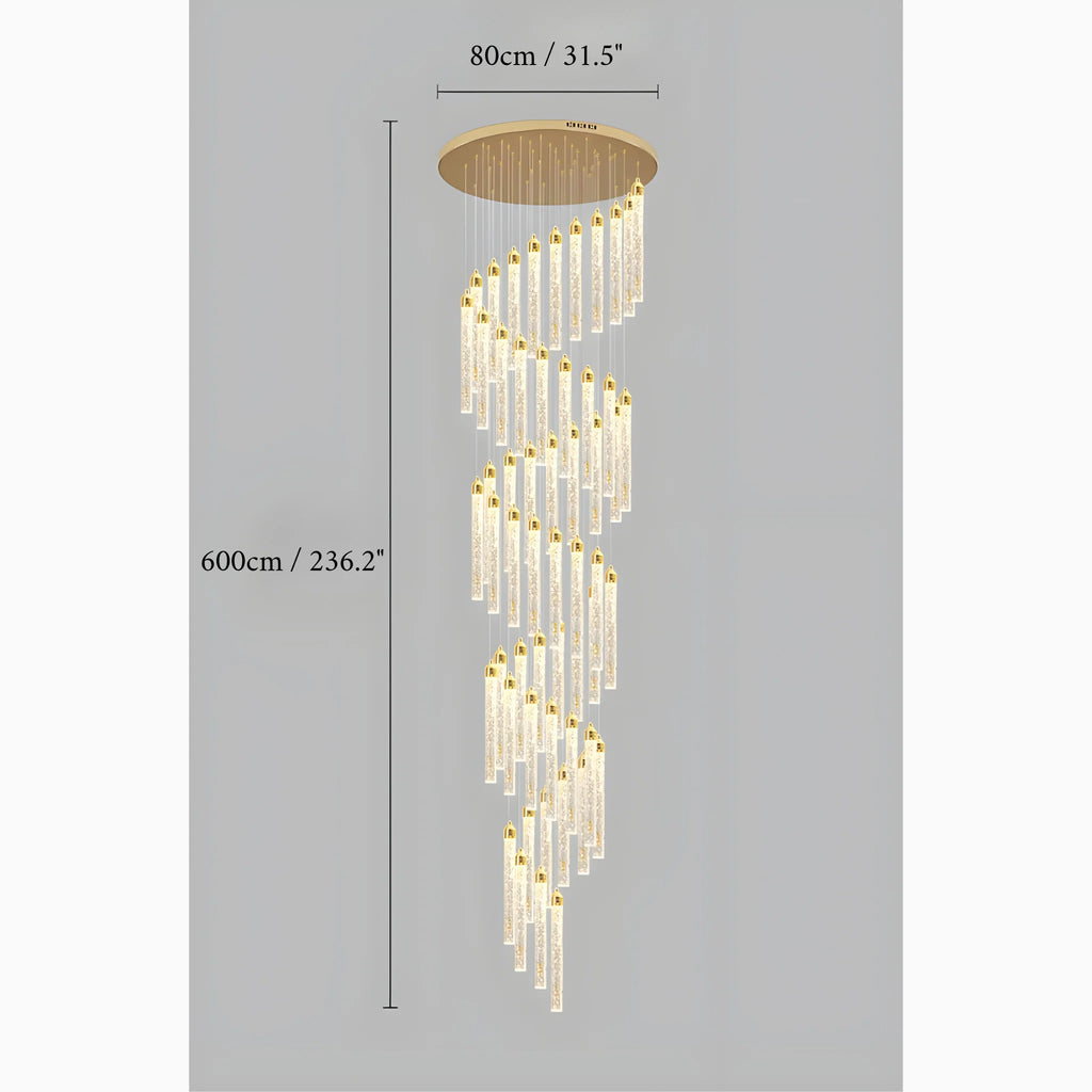 Varazze | Shimmering Magic Gold Crystal Pendant Lighting