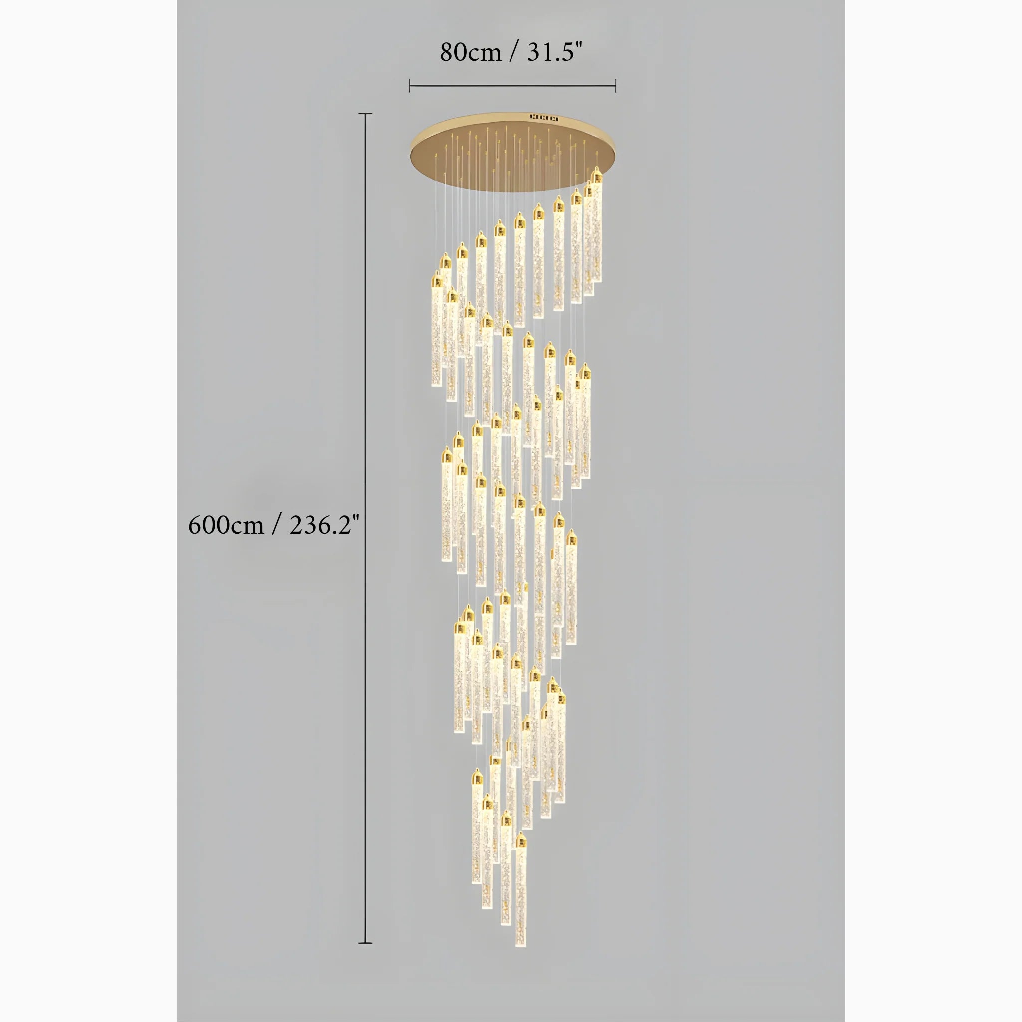 Varazze | Shimmering Magic Gold Crystal Pendant Lighting