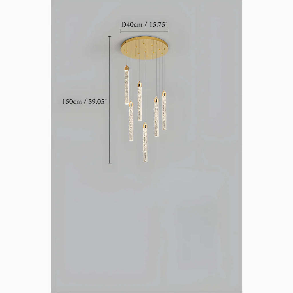 Varazze | Shimmering Magic Gold Crystal Pendant Lighting