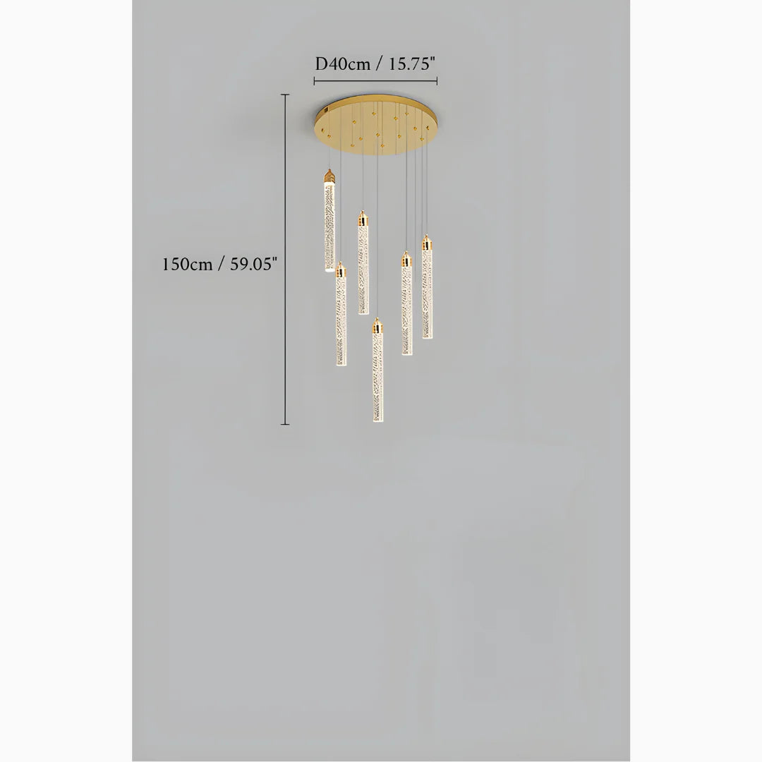 Varazze | Shimmering Magic Gold Crystal Pendant Lighting
