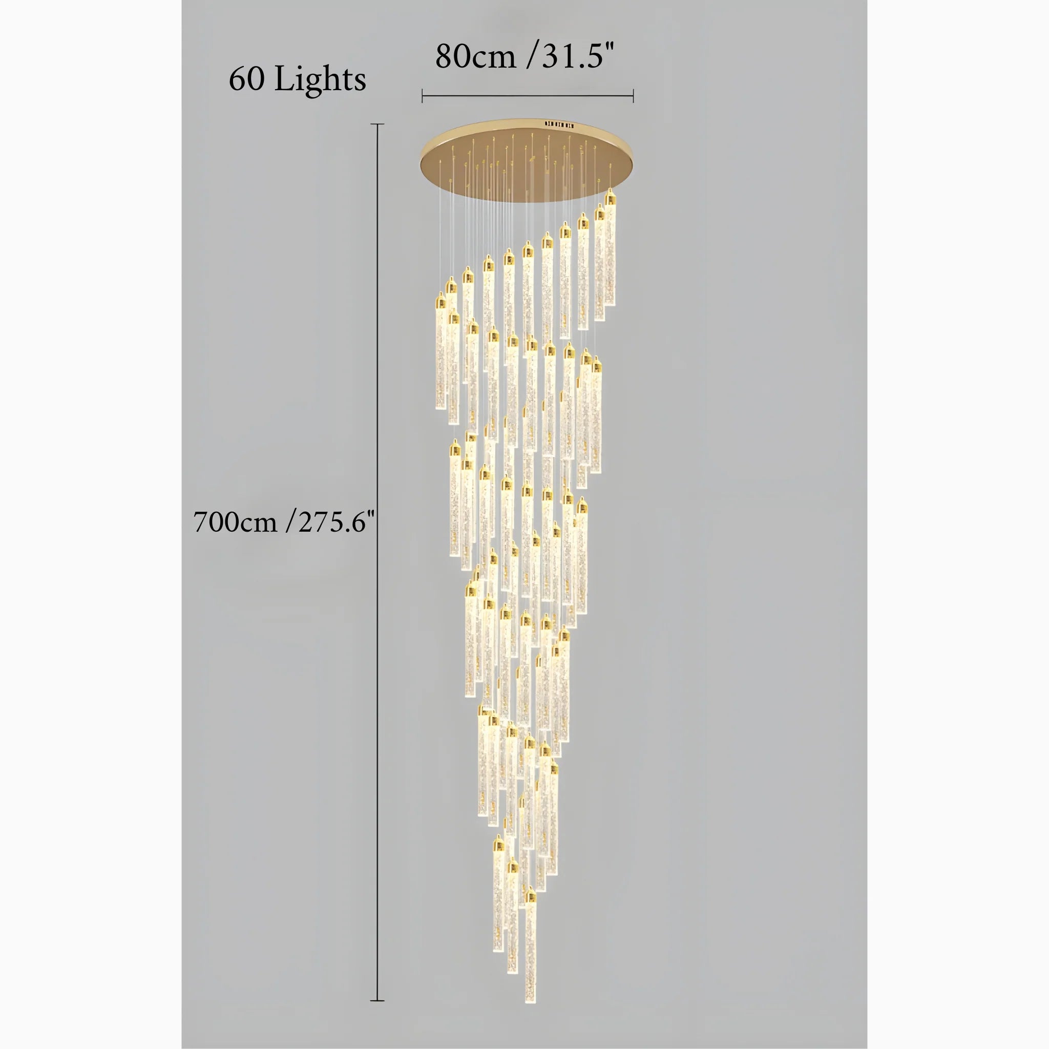 Varazze | Shimmering Magic Gold Crystal Pendant Lighting