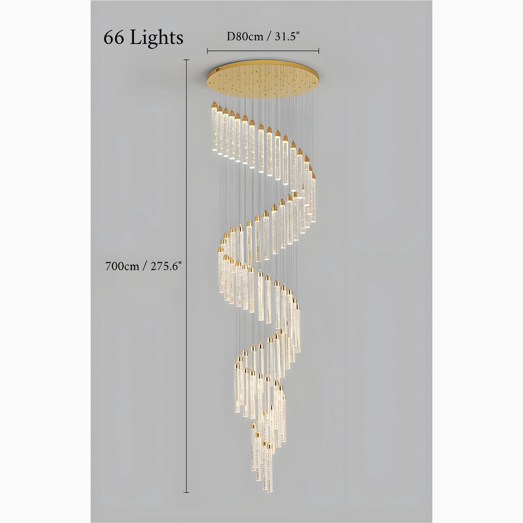 Varazze | Shimmering Magic Gold Crystal Pendant Lighting