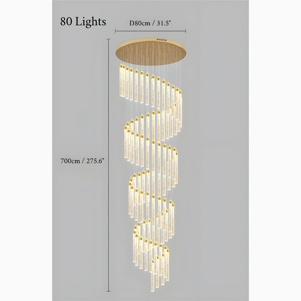 Varazze | Shimmering Magic Gold Crystal Pendant Lighting