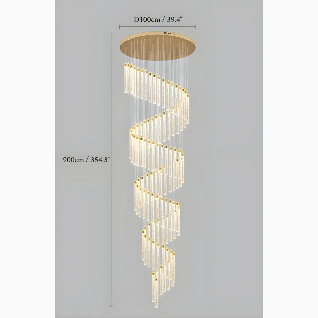 Varazze | Shimmering Magic Gold Crystal Pendant Lighting