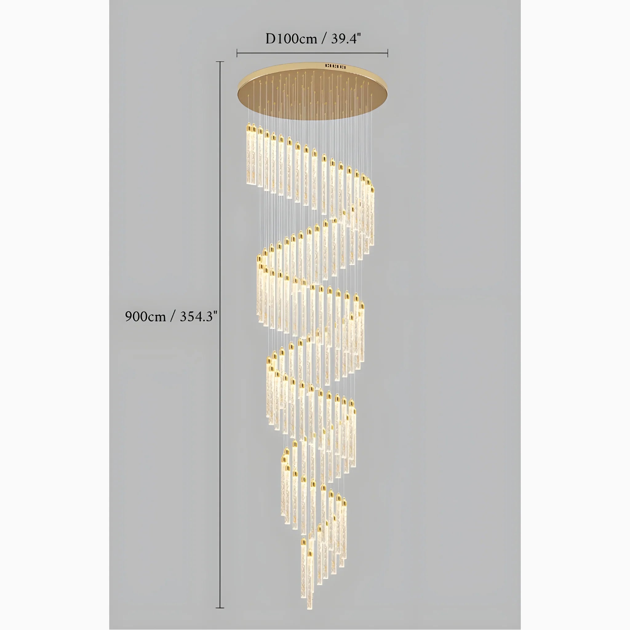 Varazze | Shimmering Magic Gold Crystal Pendant Lighting