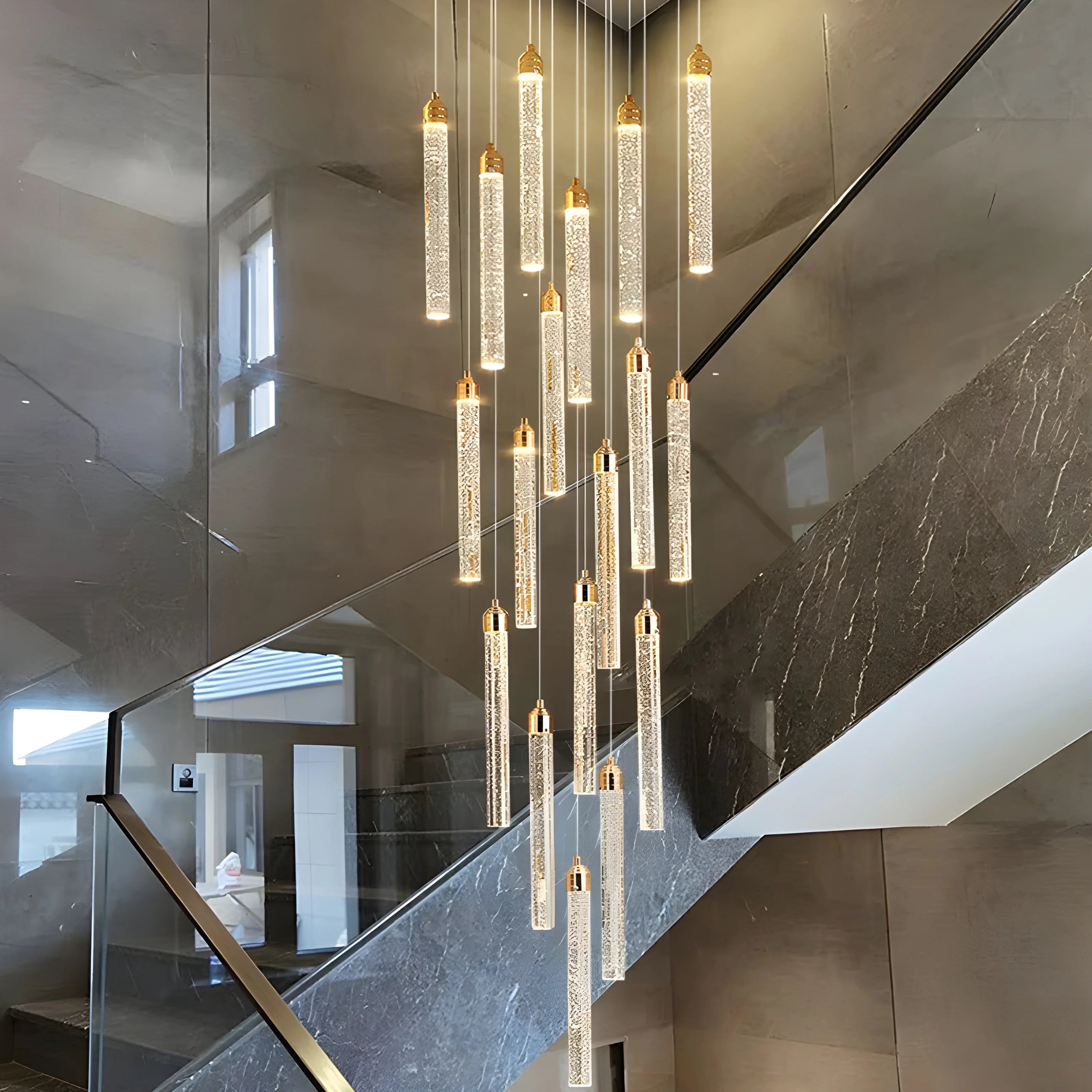 Varazze | Shimmering Magic Gold Crystal Pendant Lighting