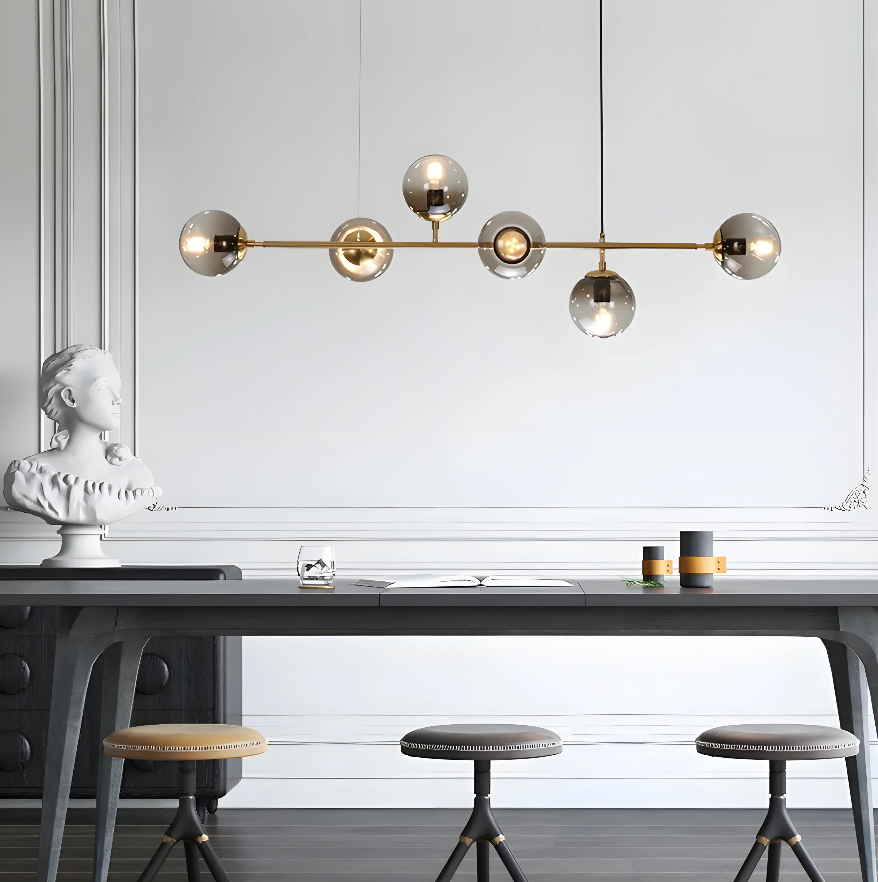 Igliano | Creative LED Pendant Light in the Shape of Glass Ball for Dining Room