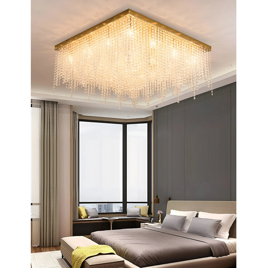 Aci Catena | Modern Square LED Ceiling Chandelier