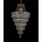 La Croix-sur-Roudoule | Duplex Spiral Crystal Stairway Chandelier