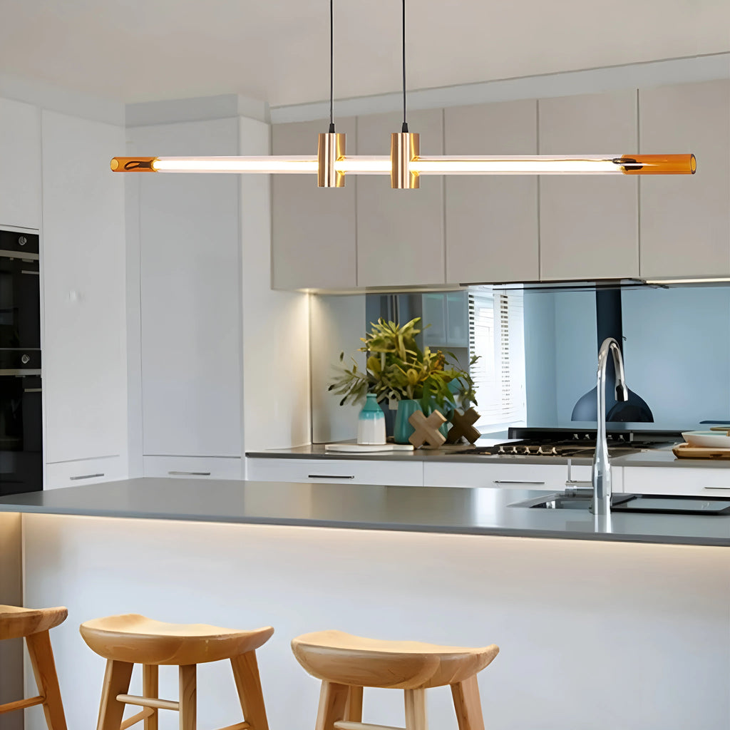 Ruti | Minimalistic Stylish Gold Copper Chandelier