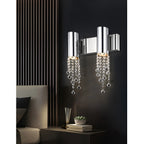 Berneck | Trendy Chrome Crystal Wall Sconce