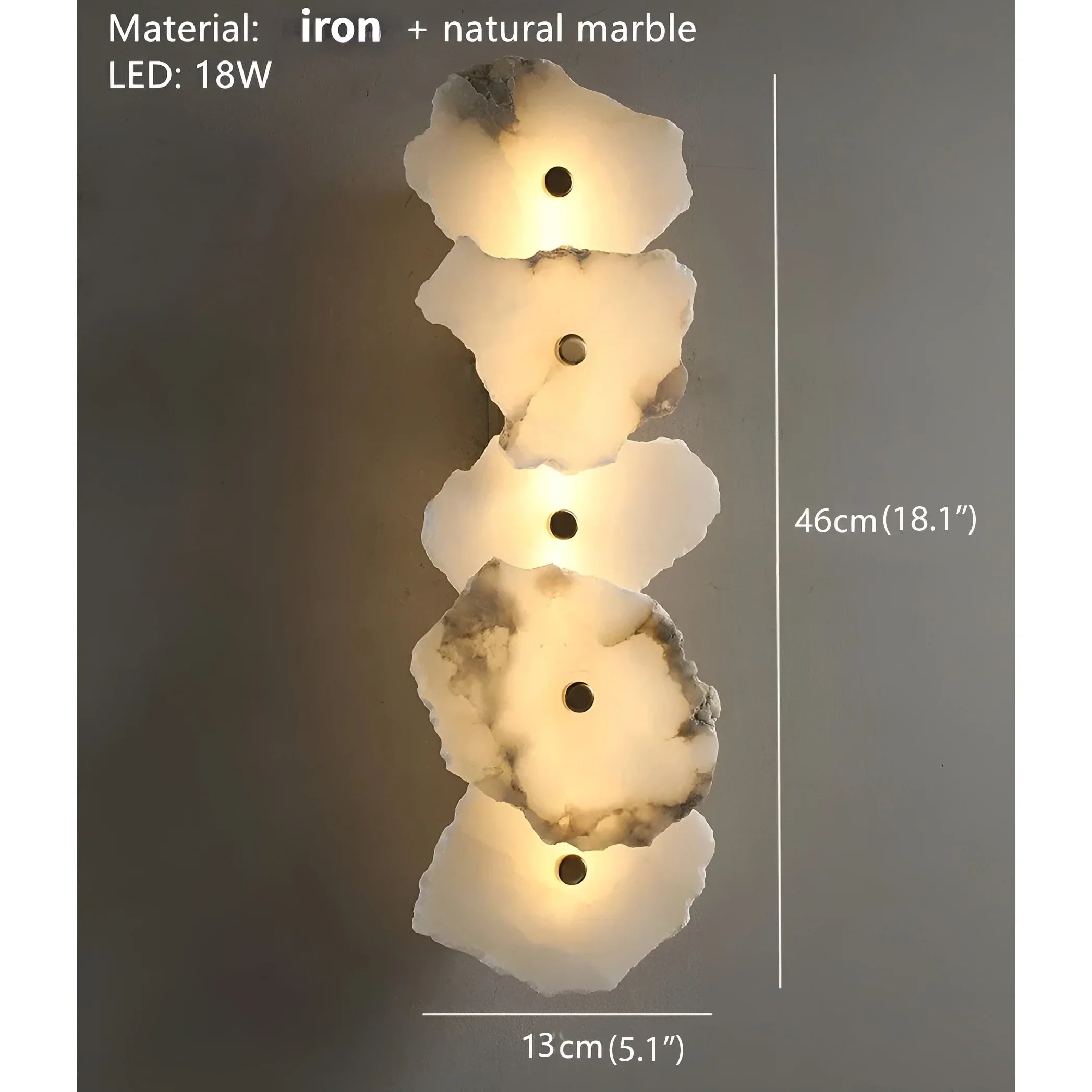 Creative Wall Lamp from Natural Marble for Living Room, Bedroom