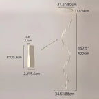 Waveform Modern Staircase Chandelier - Adjustable Loft Pendant with Remote Dimming