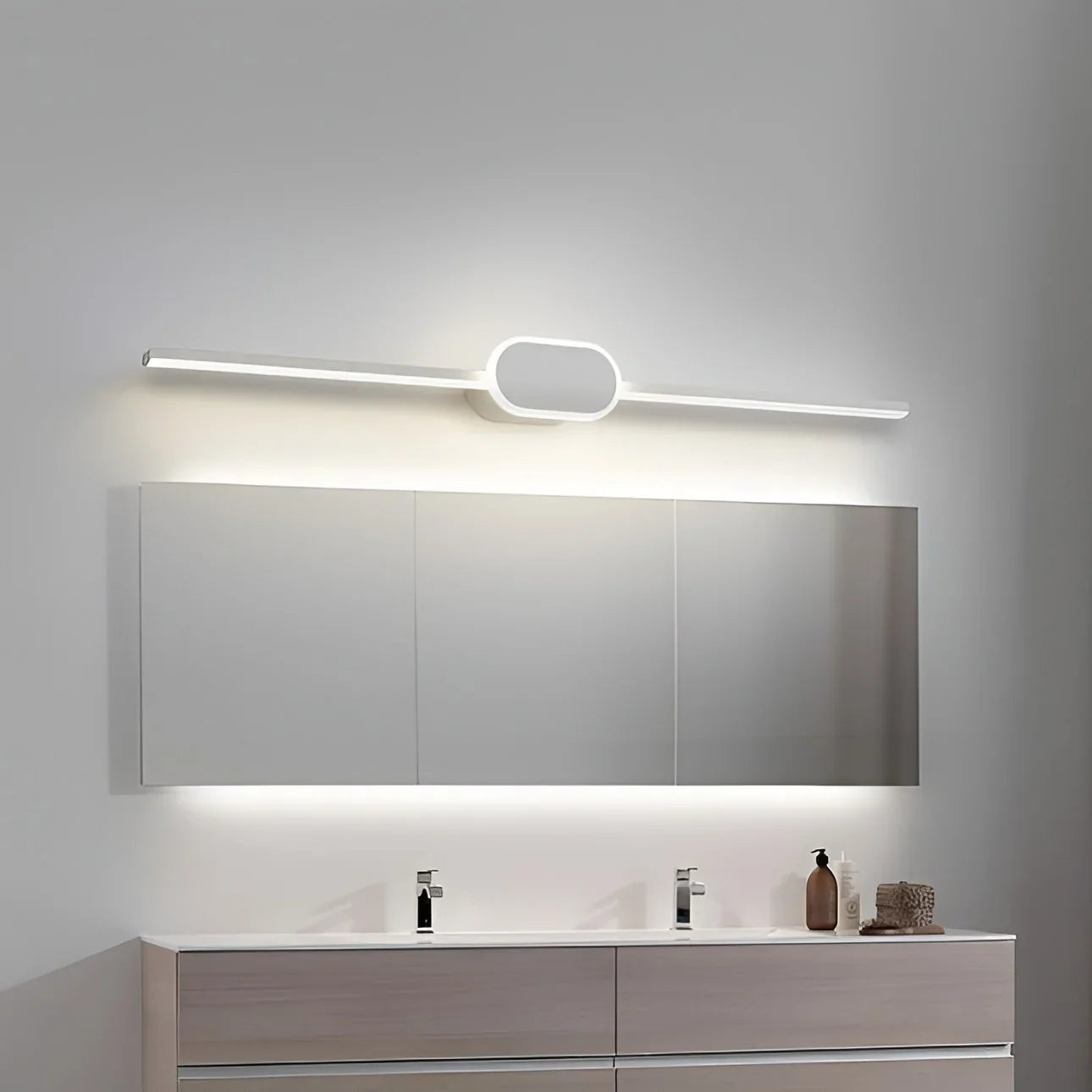 Melilla | Modern Black/White LED Mirror Wall Lamp
