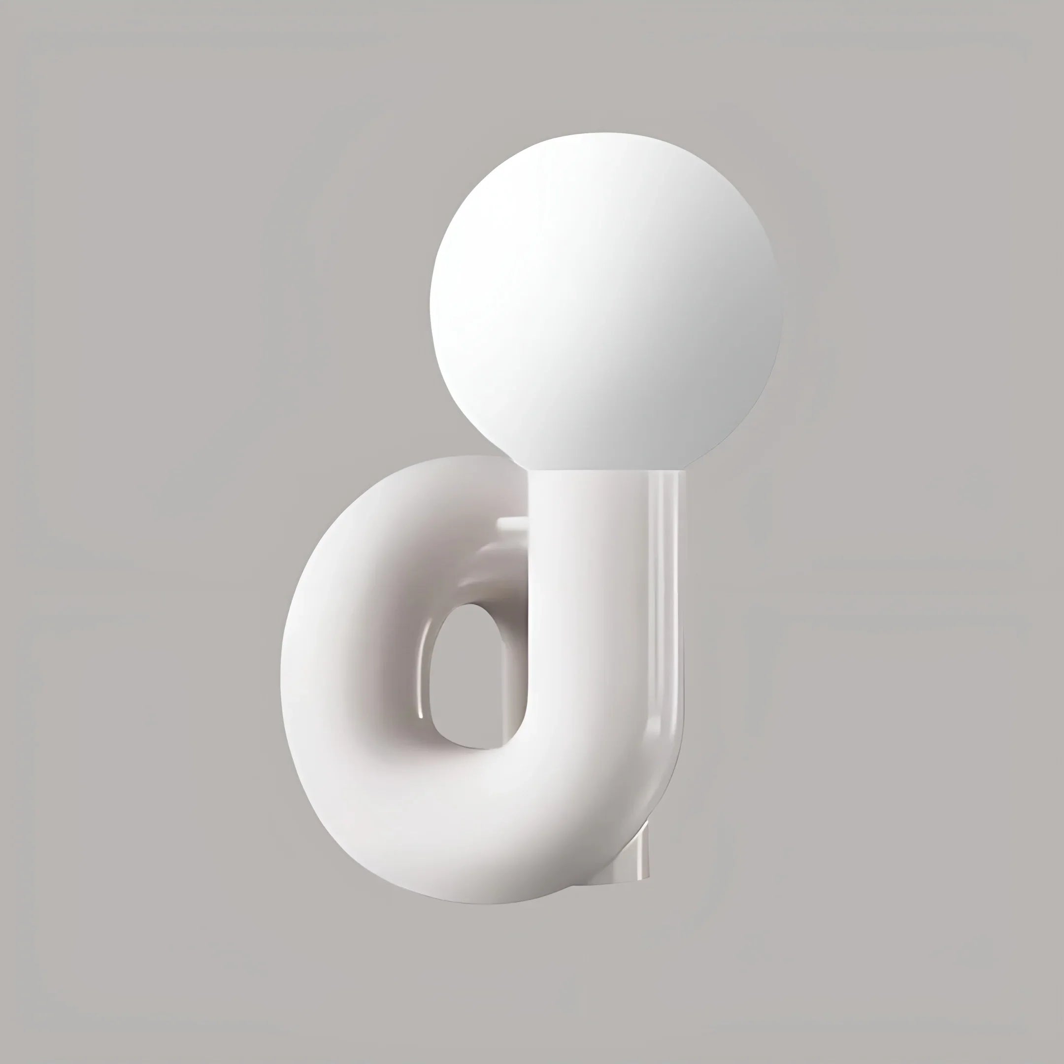 Sculptural Resin Table Lamp - Modern Art Bedside Light