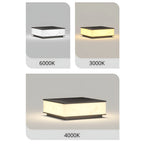 Marble-Finish Outdoor Solar Pillar Light for Garden & Villa