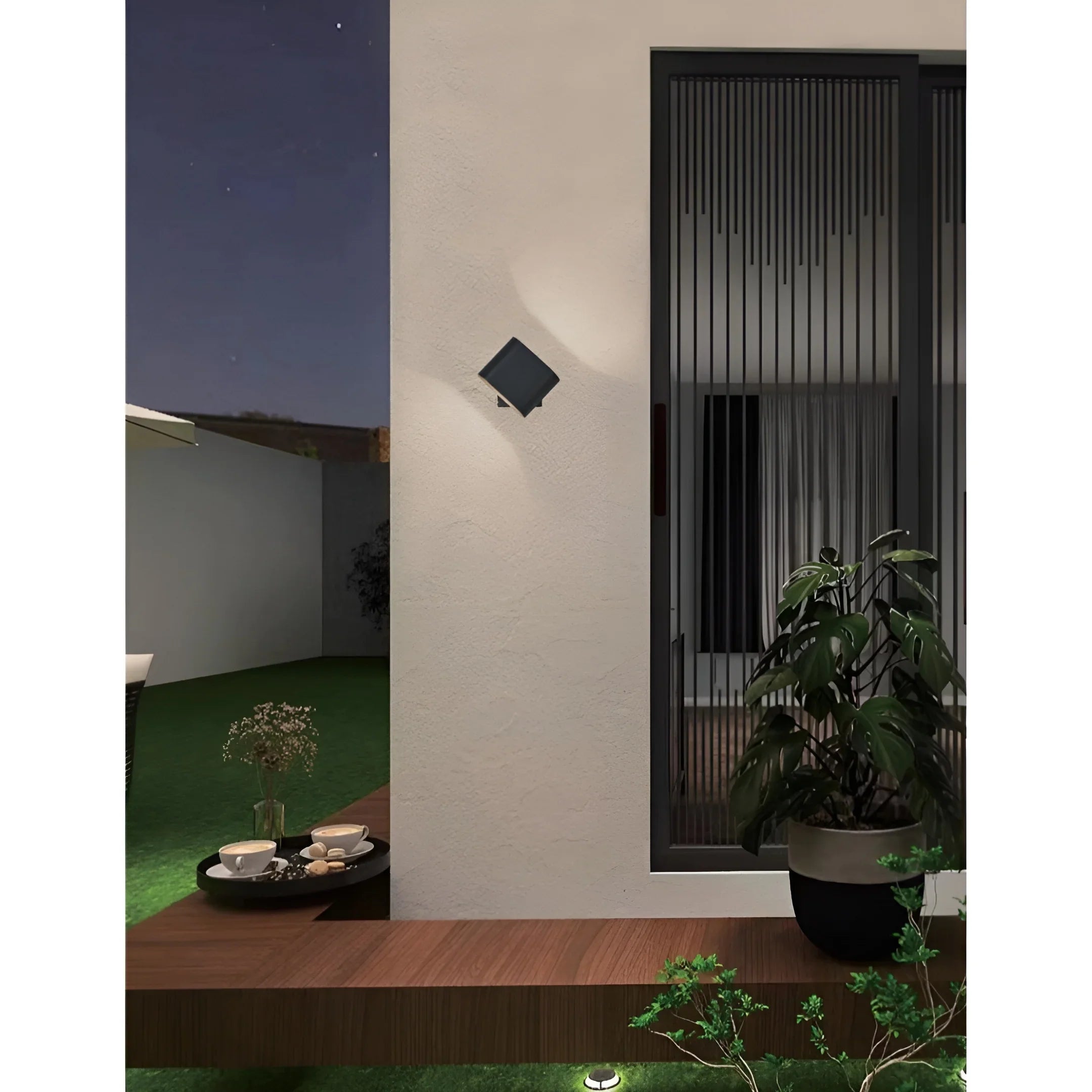 Aeris LED Wall Sconce – Compact Rotatable Black Outdoor Light