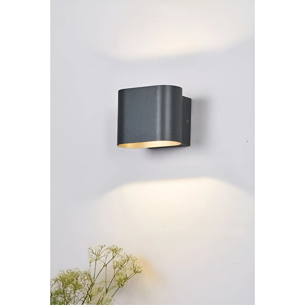Aeris LED Wall Sconce – Compact Rotatable Black Outdoor Light