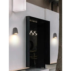Architectural Microcement Outdoor Wall Light in Sandstone Finish