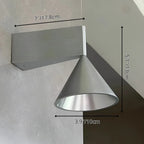 Bauhaus Aluminum Cone Wall Lamp with 3-Color LED