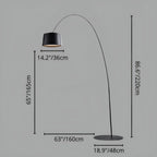 Designer Arc Floor Lamp - Modern Minimalist Aluminum Lamp