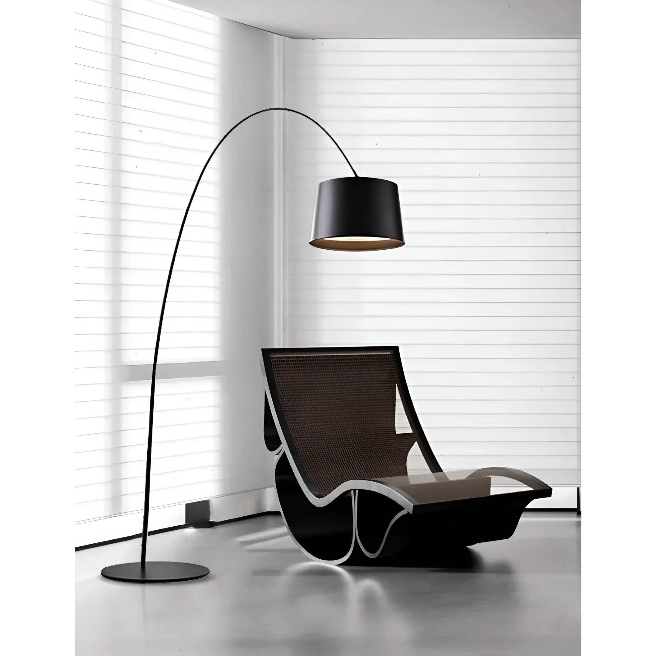 Designer Arc Floor Lamp - Modern Minimalist Aluminum Lamp