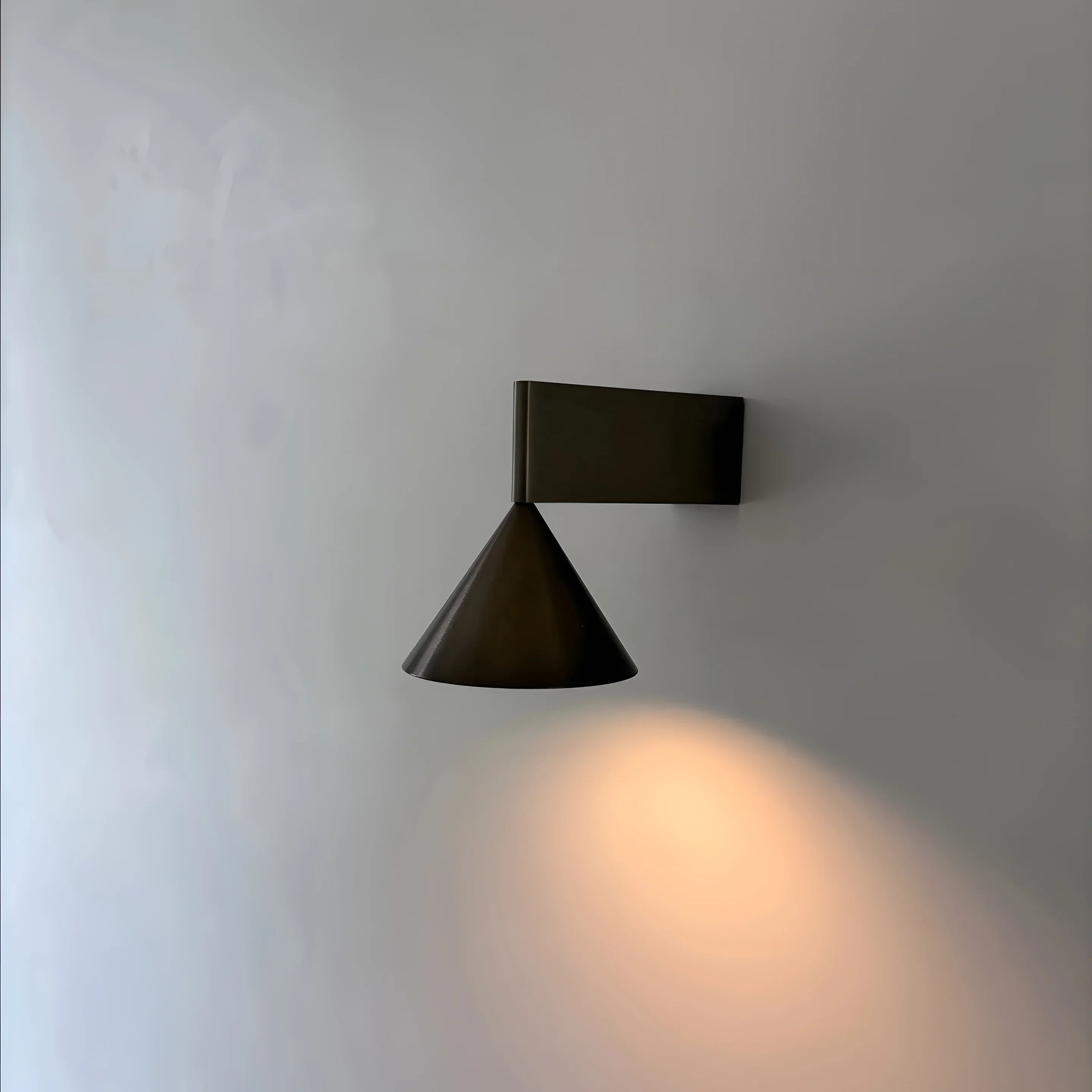 Bauhaus Aluminum Cone Wall Lamp with 3-Color LED