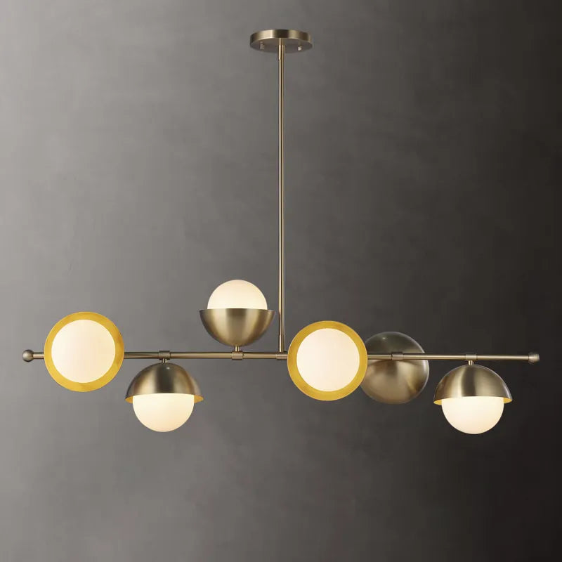 Chic Opal Glow Linear Chandelier