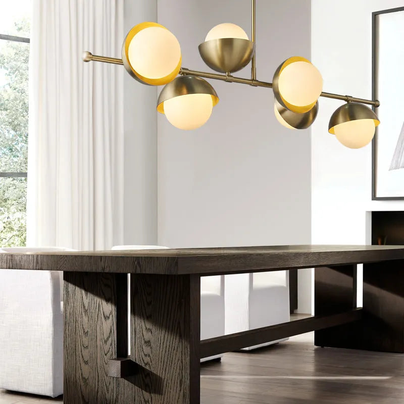 Chic Opal Glow Linear Chandelier