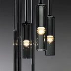 Radiant Stairway Smoky Gray Pendant Chandelier, 10 Lights