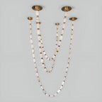 Collier Modern Cloudstone Chain Chandelier - Italian Design with Copper Frame and LED Light