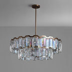 Elegant Crystal-Embellished Chandelier for Contemporary Homes