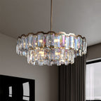 Elegant Crystal-Embellished Chandelier for Contemporary Homes