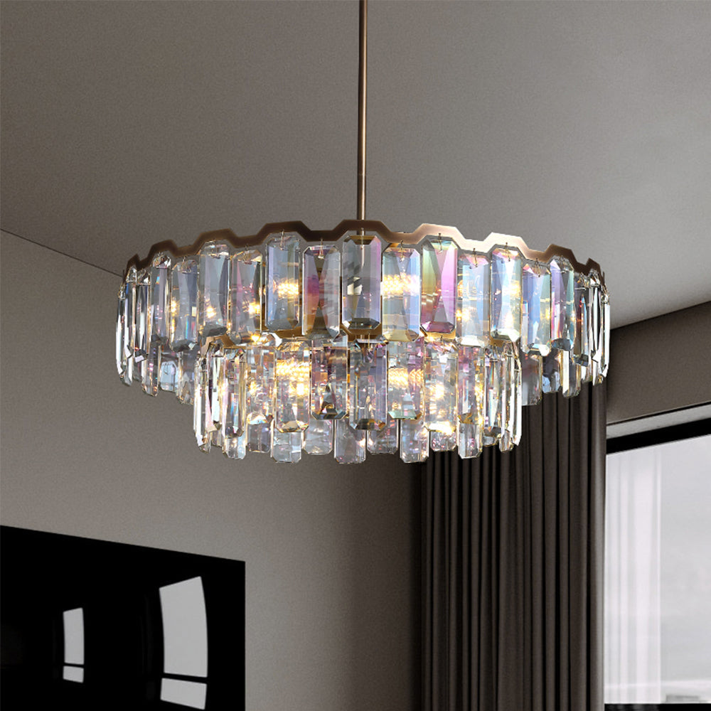 Elegant Crystal-Embellished Chandelier for Contemporary Homes