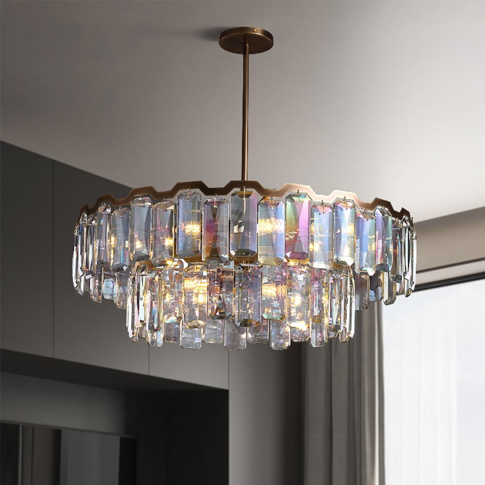 Elegant Crystal-Embellished Chandelier for Contemporary Homes