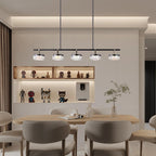 Elegant Colorful Linear Lamp for Modern Kitchen Island