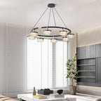 Pearl Black and Champagne Gold Illumination Pendant Fixture