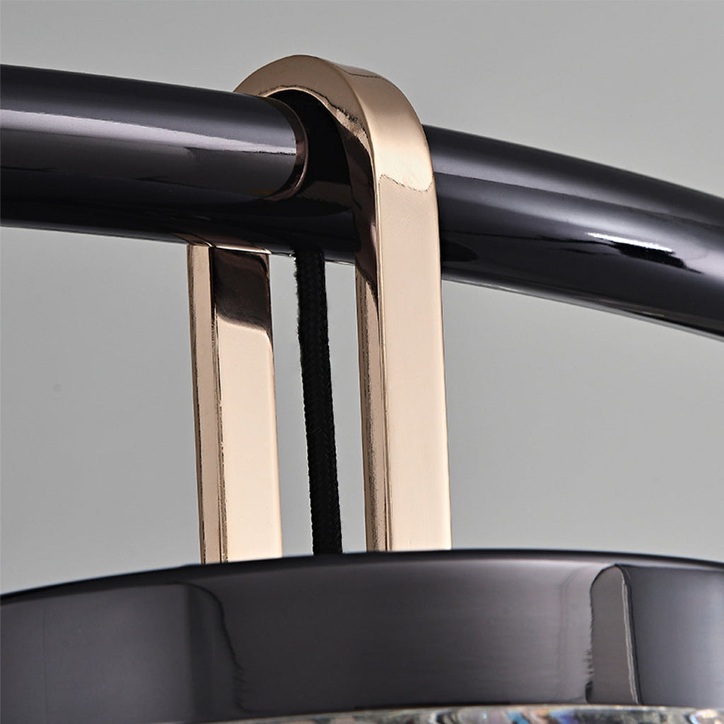 Pearl Black and Champagne Gold Illumination Pendant Fixture