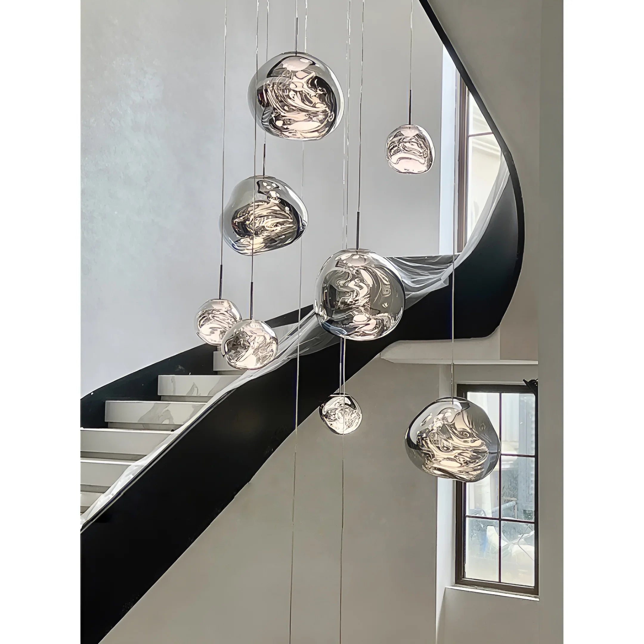 Modern LED Bubble Staircase Chandelier