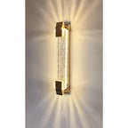 Crystal & Metal Outdoor Wall Light – Modern Luxe Waterproof Sconce