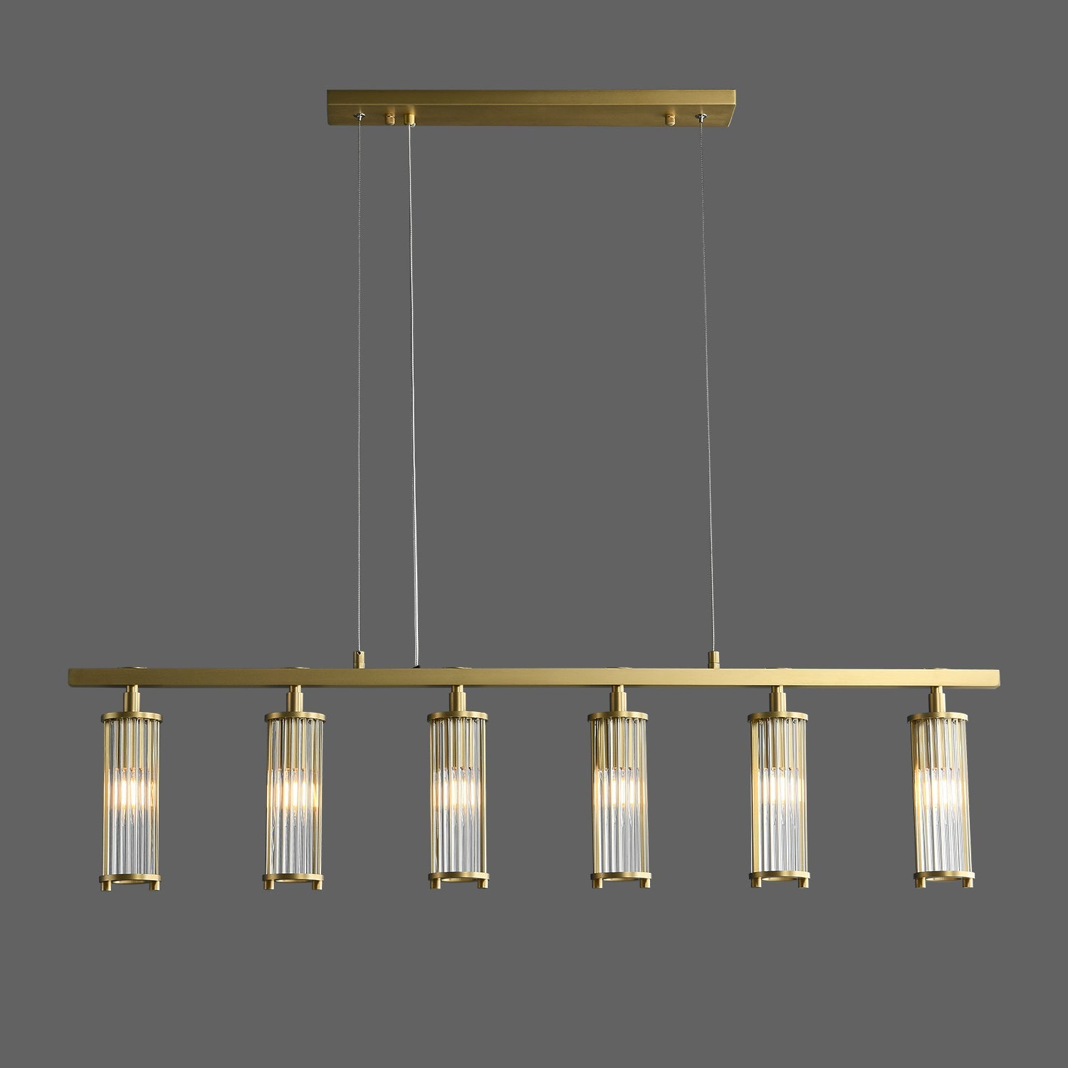Aurelia Brass Elegance Luxe Linear Chandelier