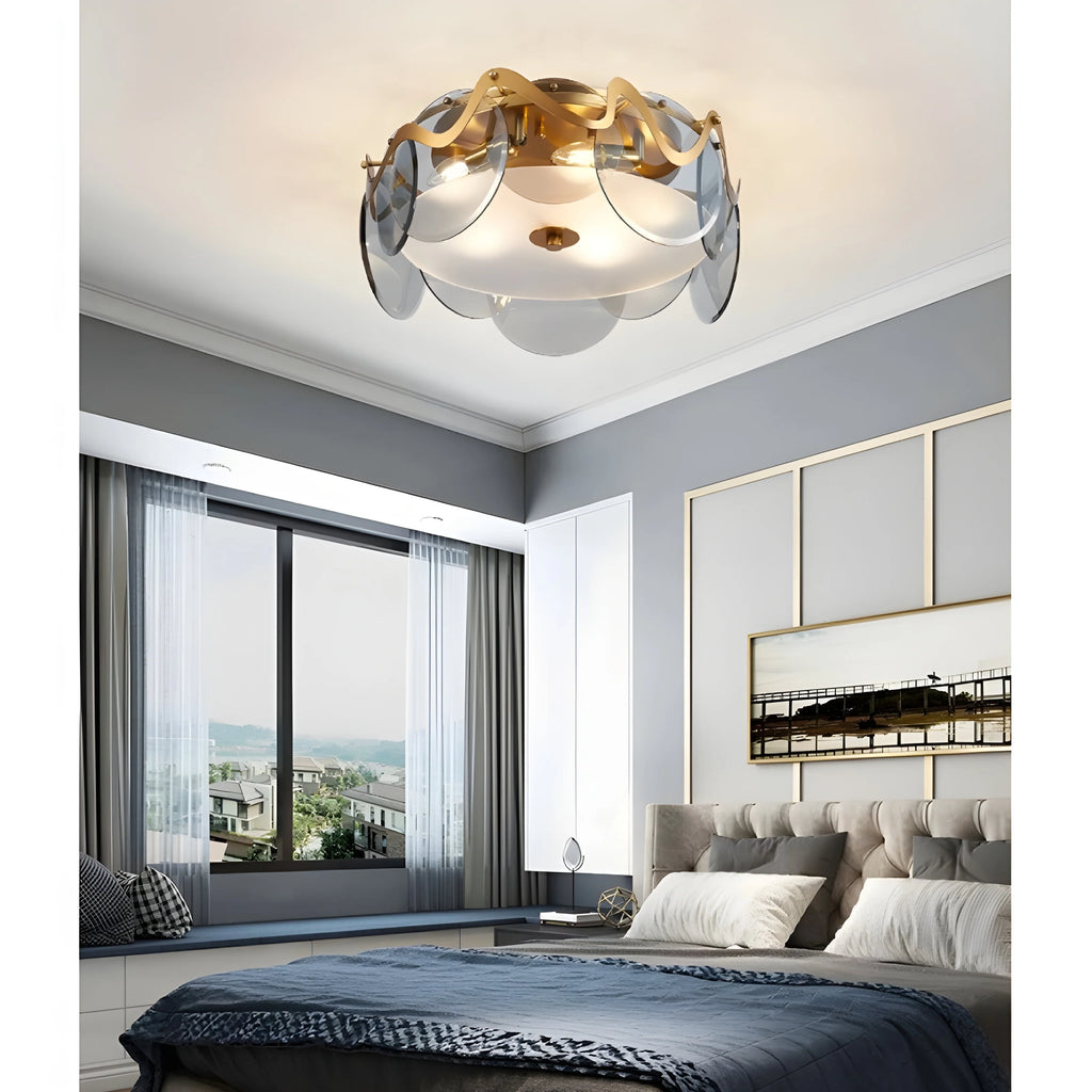 Acerra | Modern Drum Glass Ceiling LED Chandelier