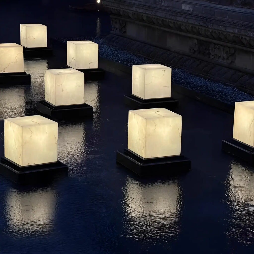Waterproof Marble-Effect Outdoor Floor Light for Garden, Patio, Villa Landscape