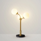 Elegant Tri-Shape Marble Base Table Lamp